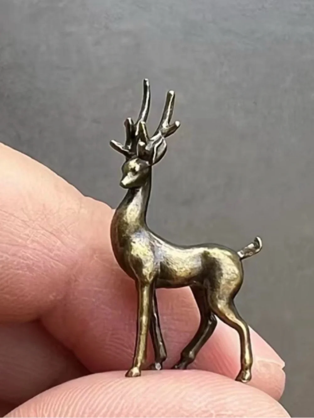 Pair of Miniature Brass Deer #240
